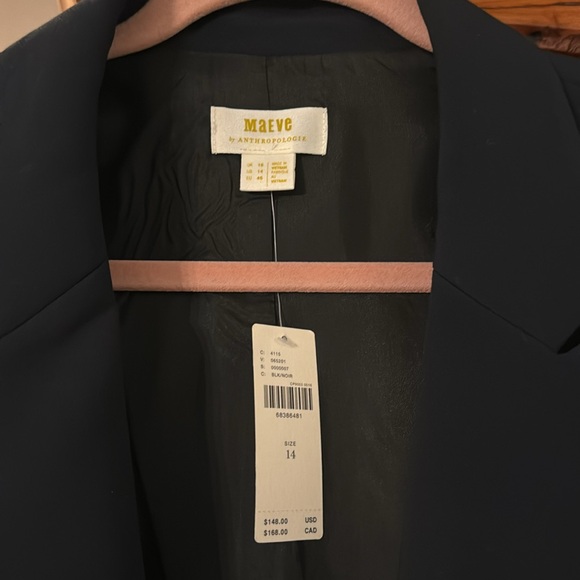 Maeve by Anthropologie Black Single Button Blazer- NWT - Picture 4 of 7